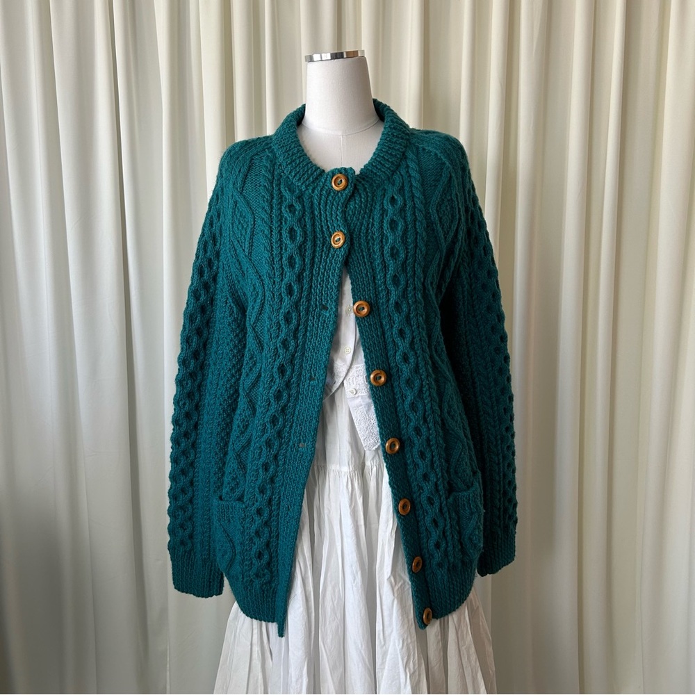 VTG Padraic O Maille Traditional Hand Knit Sweater fisherman’s Cable knit - Picture 4 of 9